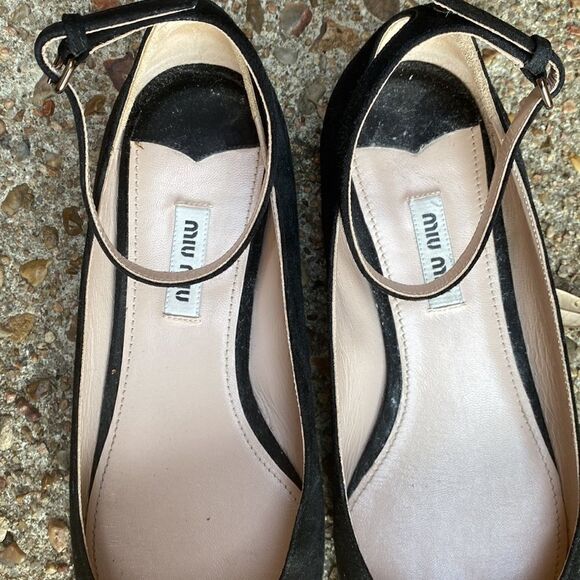 Miu Miu ballet flats black suede 38 - Picture 3 of 8